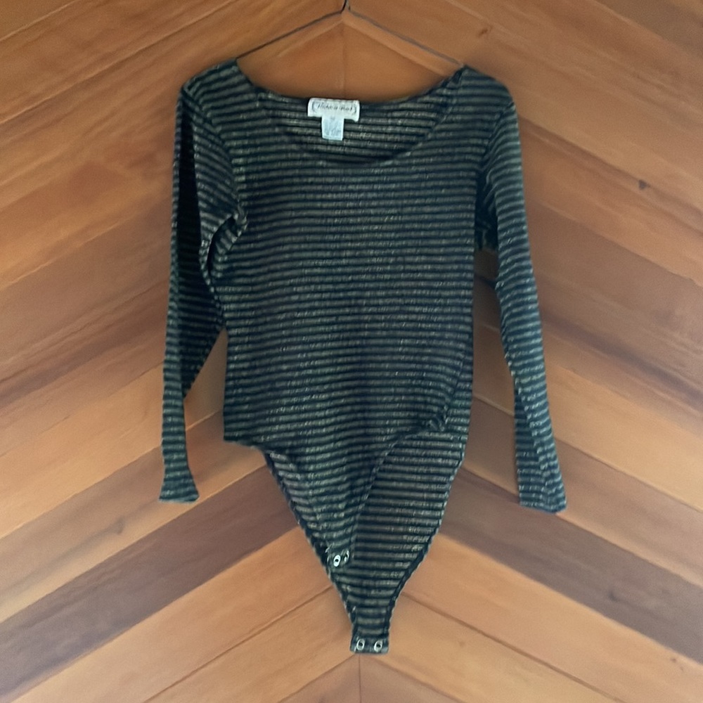 Black and gold bodysuit